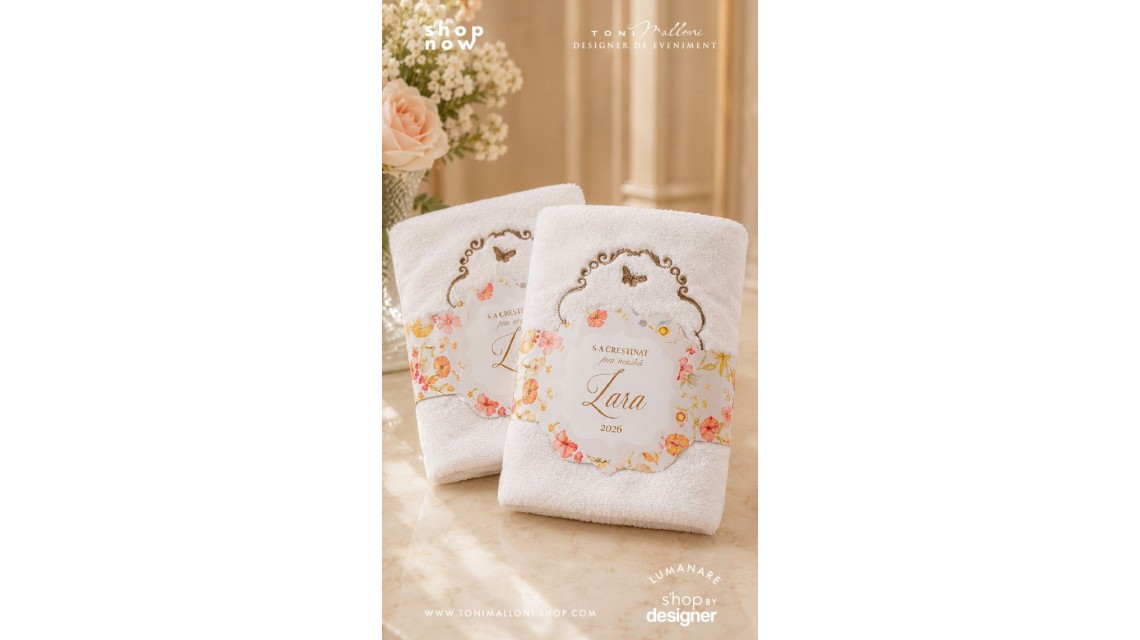 Trusou Botez Fetiță Grădina Secretă Colecția Floral Garden 1